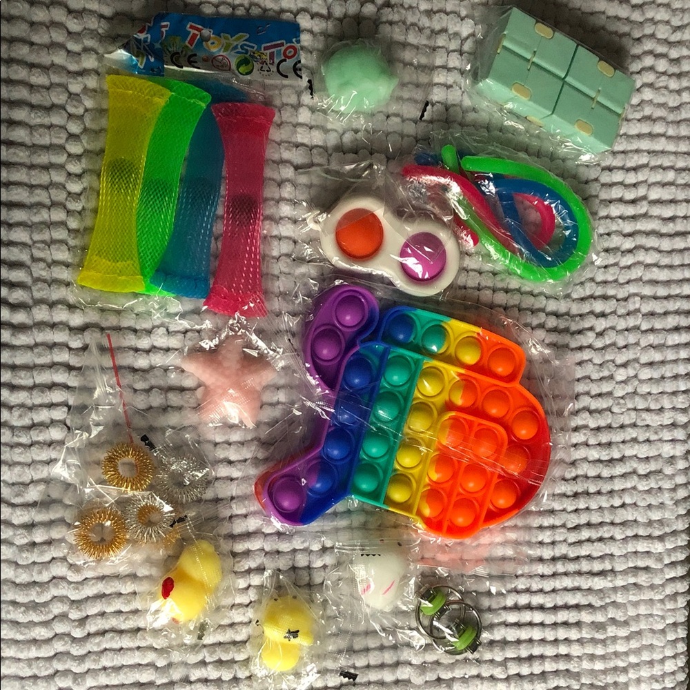 New. Rainbow Fidget Toy Set for Kids